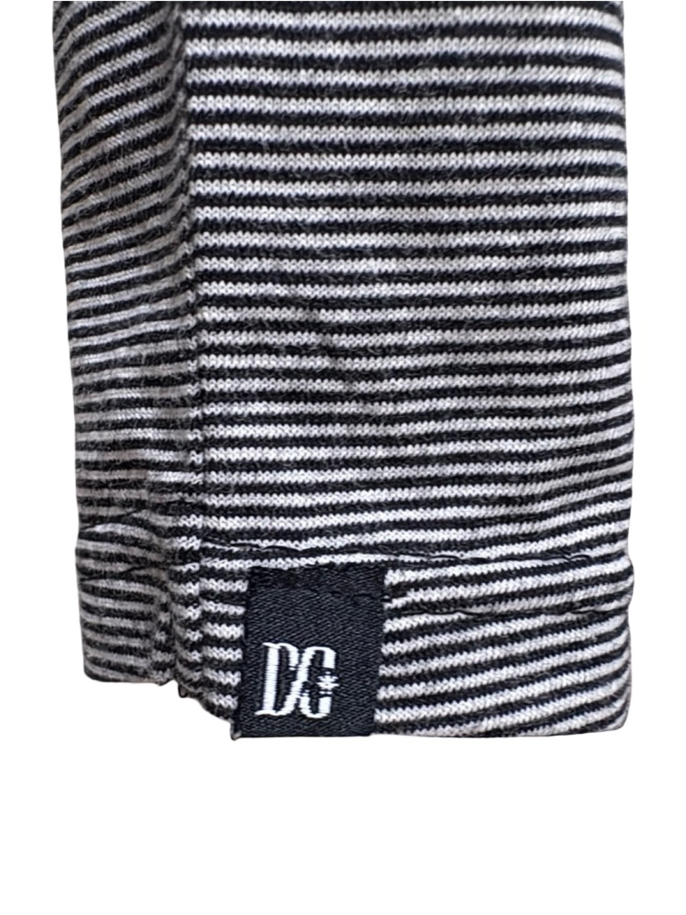 DC Women's Striped Performance Long Sleeve Top Cashew Heathered Black S - Picture 3 of 13